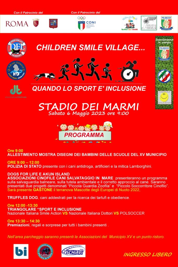 Locandina Children Smile Village Roma 2023